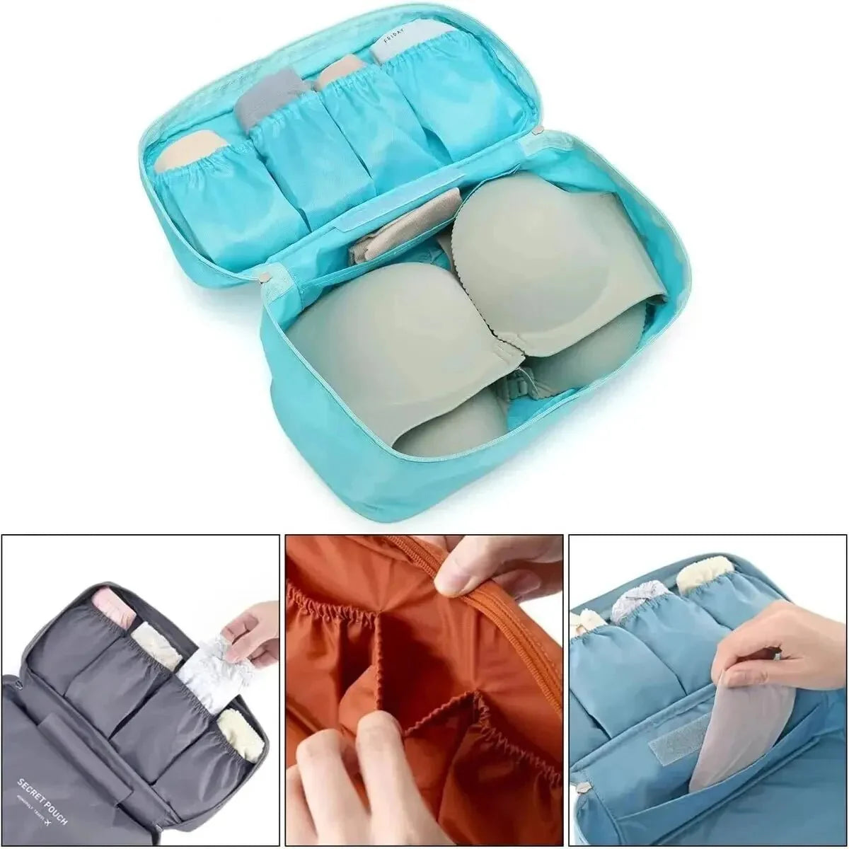 Portable Travel Storage Bag For Bra And Underwear Organizer