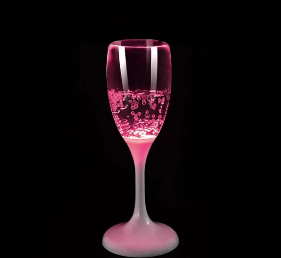 LED Flashing Party Wine Glass Multi-Color Light Up Drinkware