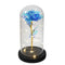 Preserved Rose In Glass Dome LED Light Romantic Flower Decoration