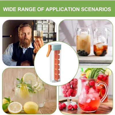 Silicone Ice Cube Trays 6 Grid Food Grade Push Type Tray