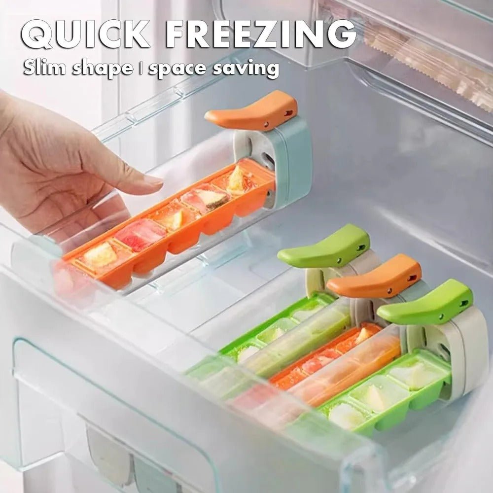Silicone Ice Cube Trays 6 Grid Food Grade Push Type Tray