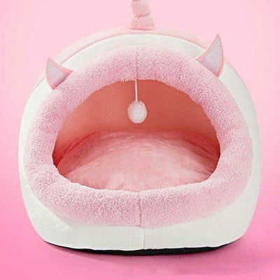 Unicorn Pet Bed Soft Cozy Plush Small Medium Large Sizes