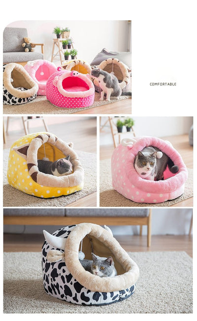 Unicorn Pet Bed Soft Cozy Plush Small Medium Large Sizes