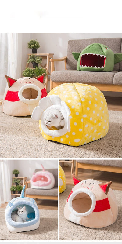 Unicorn Pet Bed Soft Cozy Plush Small Medium Large Sizes