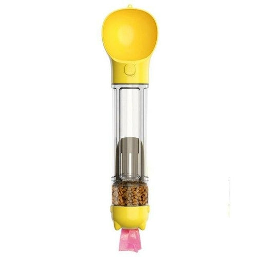 Portable Dog Water Bottle With Attached Pet Feeder For Travel