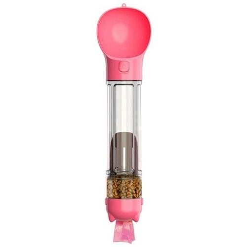 Portable Dog Water Bottle With Attached Pet Feeder For Travel
