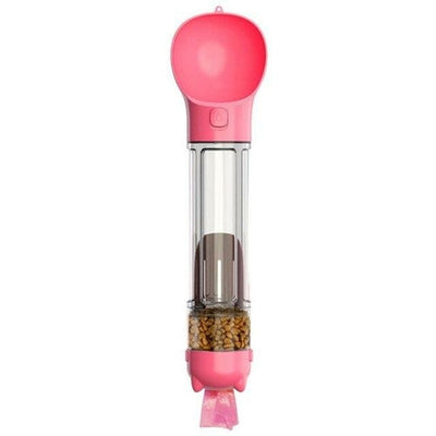Portable Dog Water Bottle With Attached Pet Feeder For Travel