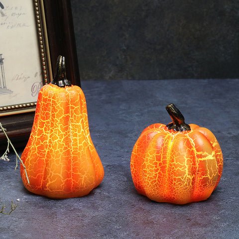 LED Candle Light Up Pumpkin Decor Halloween Lanterns Simulation
