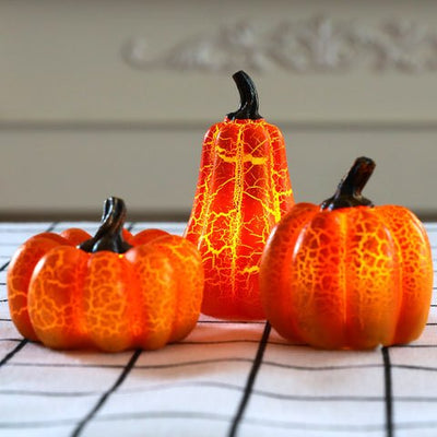 LED Candle Light Up Pumpkin Decor Halloween Lanterns Simulation