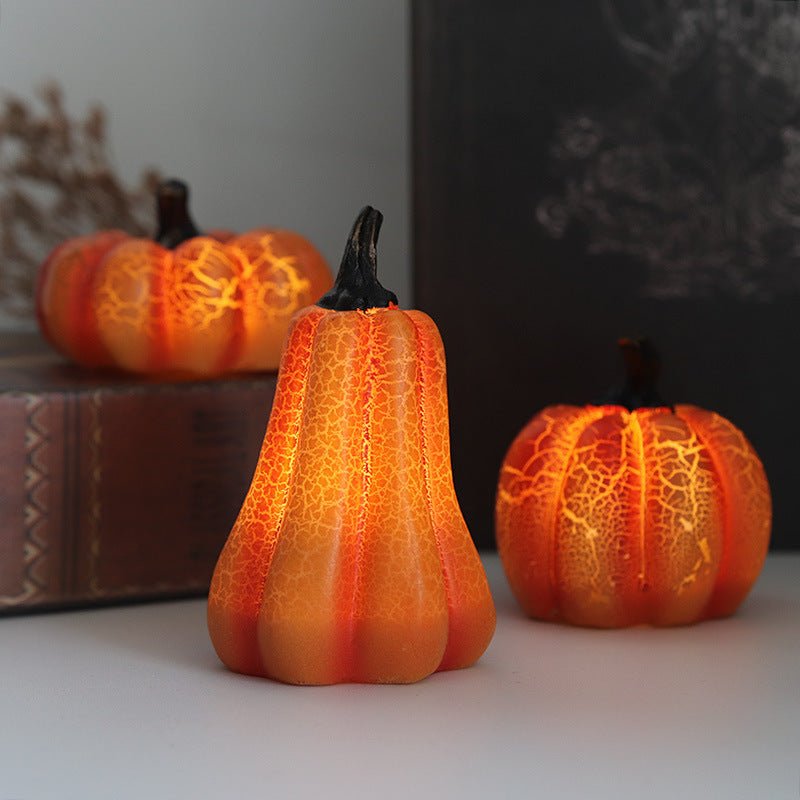 LED Candle Light Up Pumpkin Decor Halloween Lanterns Simulation