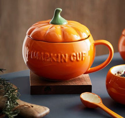 Pumpkin Mug With Lid For Cozy Autumn Warmth And Comfort