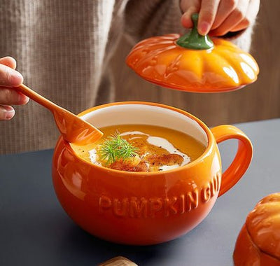 Pumpkin Mug With Lid For Cozy Autumn Warmth And Comfort