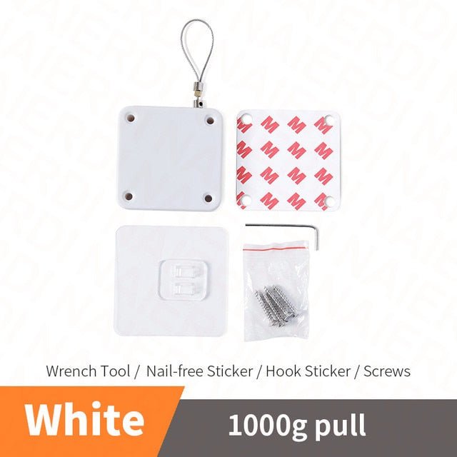 Automatic Door Closer Punch-Free Sliding Screen For Bedroom Bathroom