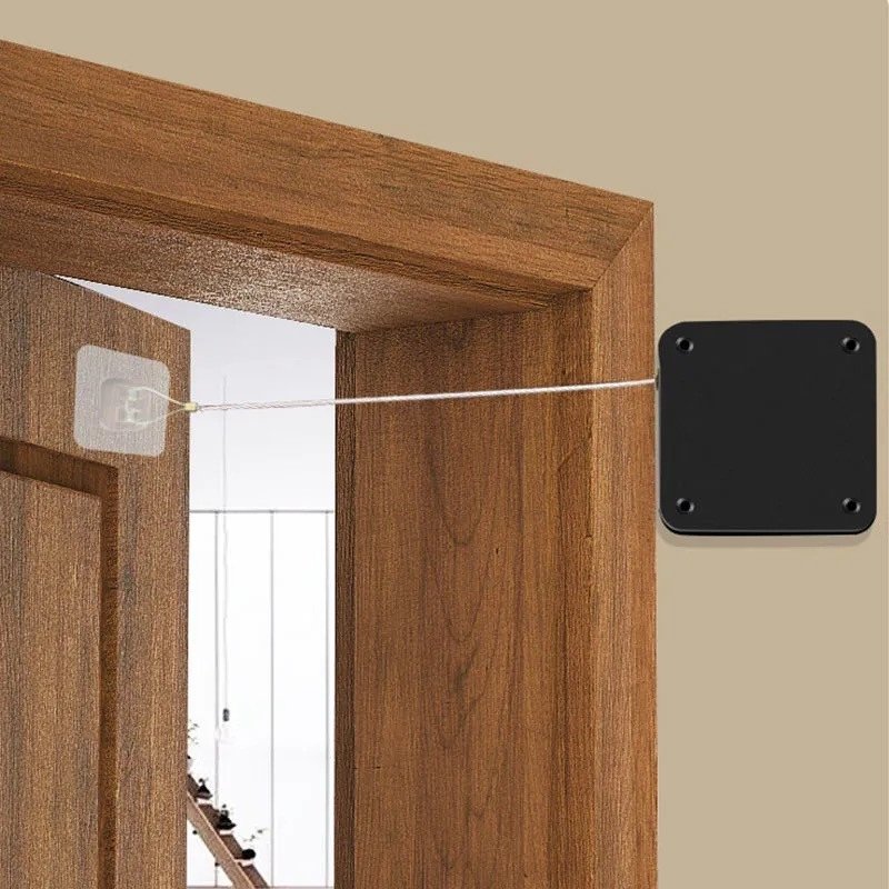 Automatic Door Closer Punch-Free Sliding Screen For Bedroom Bathroom