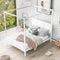 Queen Size Canopy Bed With Headboard Footboard And Slat Support Legs