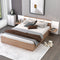 Queen Size Platform Bed With Headboard Drawers Shelves USB Ports