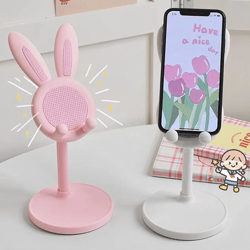 Rabbit Phone Holder Adjustable Raised Desktop Stand For Video Calls