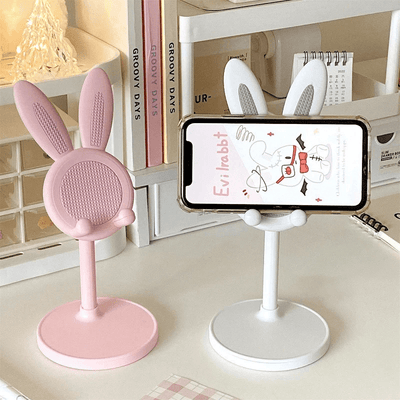 Rabbit Phone Holder Adjustable Raised Desktop Stand For Video Calls
