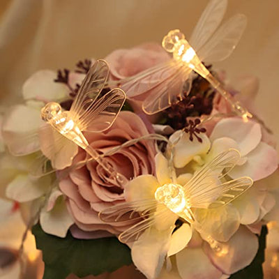 Radiant 20LED Fairy Lights With Dragonfly Butterfly Dandelion Decor