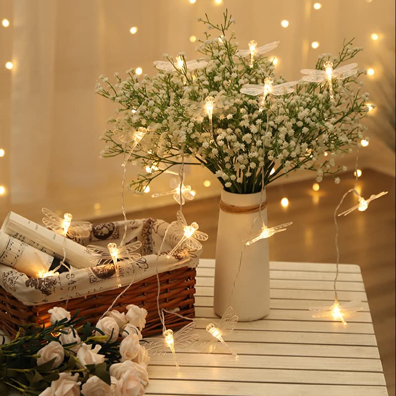 Radiant 20LED Fairy Lights With Dragonfly Butterfly Dandelion Decor