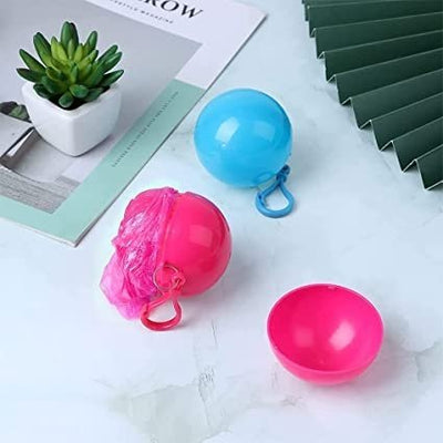 Raincoat Keychain Portable Waterproof Emergency Disposable Poncho Ball