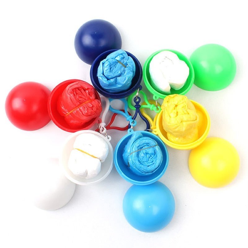 Raincoat Keychain Portable Waterproof Emergency Disposable Poncho Ball
