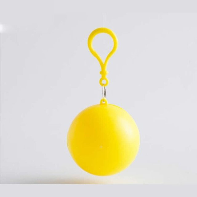Raincoat Keychain Portable Waterproof Emergency Disposable Poncho Ball