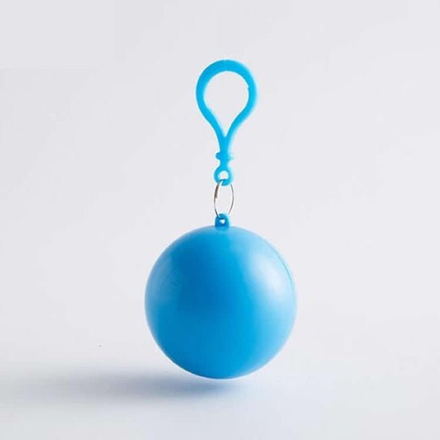 Raincoat Keychain Portable Waterproof Emergency Disposable Poncho Ball