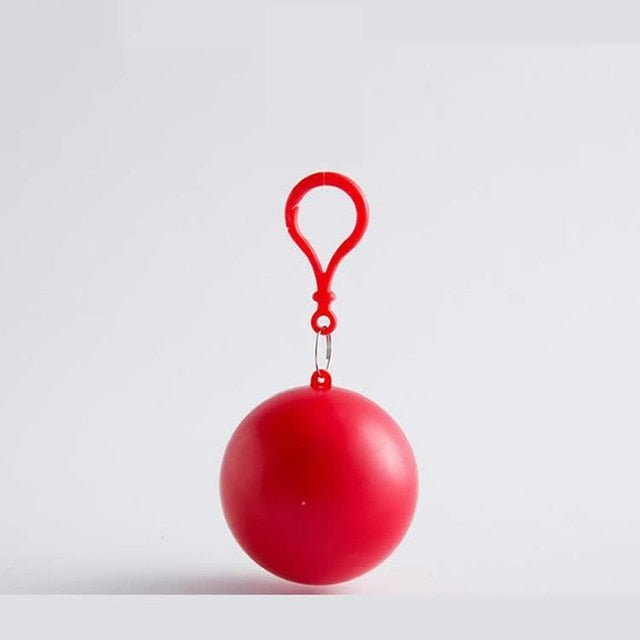 Raincoat Keychain Portable Waterproof Emergency Disposable Poncho Ball