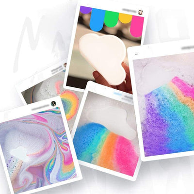 Rainbow Cloud Bath Bomb Sea Salt Handmade Natural Relaxing Bath