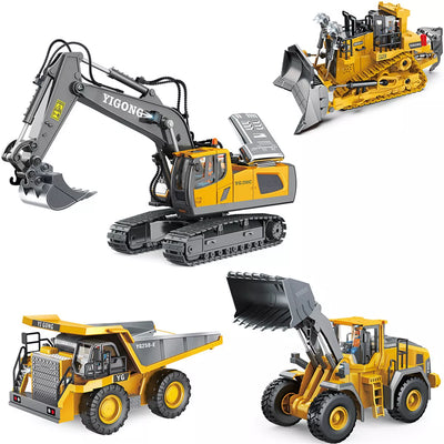 TinyBuilder RC Excavator Toy Durable Remote Control Construction Vehicle