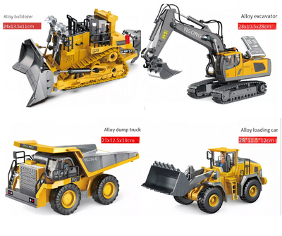 TinyBuilder RC Excavator Toy Durable Remote Control Construction Vehicle