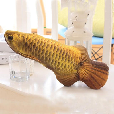 Realistic Cat Kicker Fish Toy Soft Plush Pet Playnip
