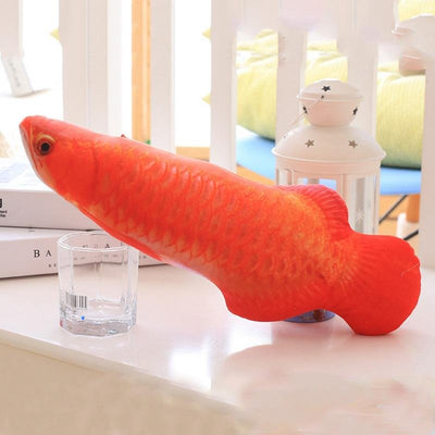Realistic Cat Kicker Fish Toy Soft Plush Pet Playnip