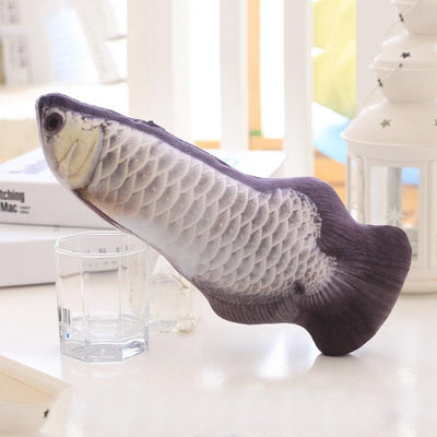 Realistic Cat Kicker Fish Toy Soft Plush Pet Playnip