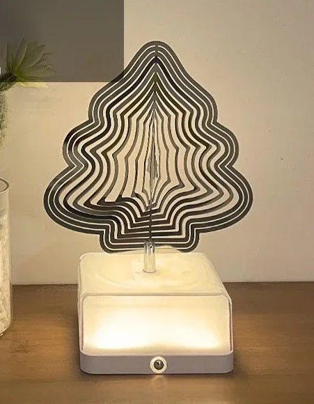 Rechargeable 16-Color 3D Rotating Night Light With App Control