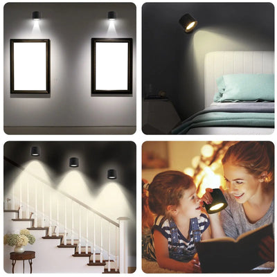 Rechargeable LED Wall Light Touch Control With Adjustable Color Modes