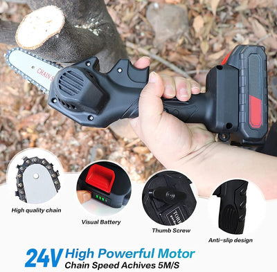 Mini Electric Chainsaw Portable Wood Cutting Tool Compact Design