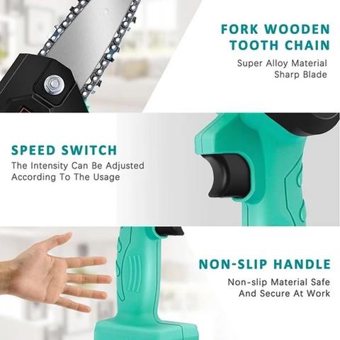 Mini Electric Chainsaw Portable Wood Cutting Tool Compact Design
