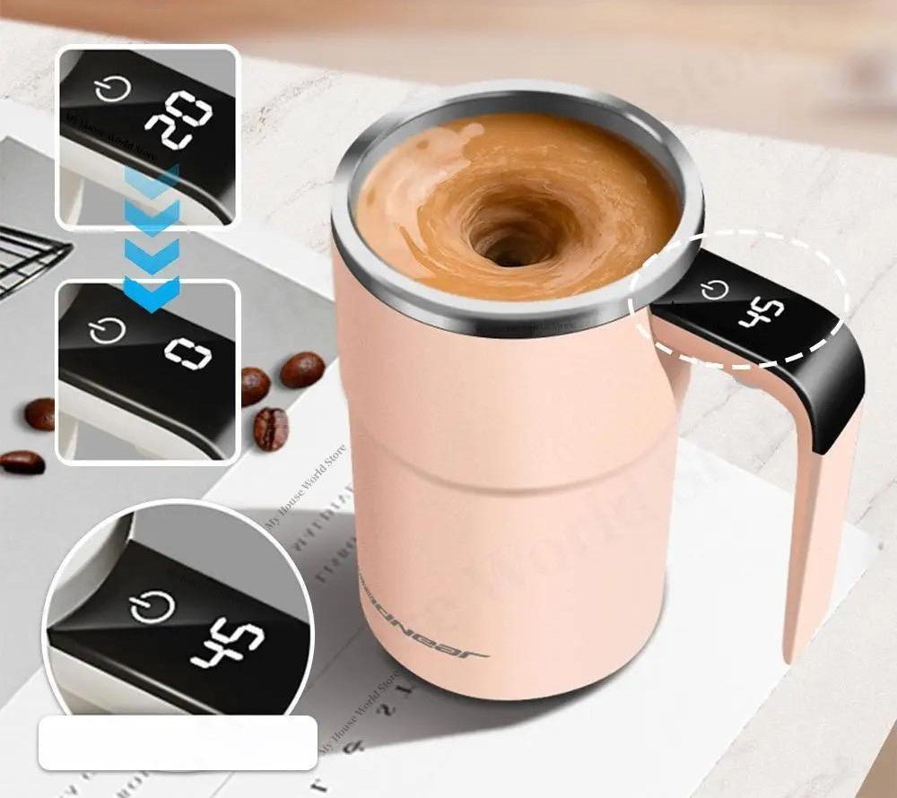 Rechargeable Self-Stirring Coffee Mug Stainless Steel Portable Mixer