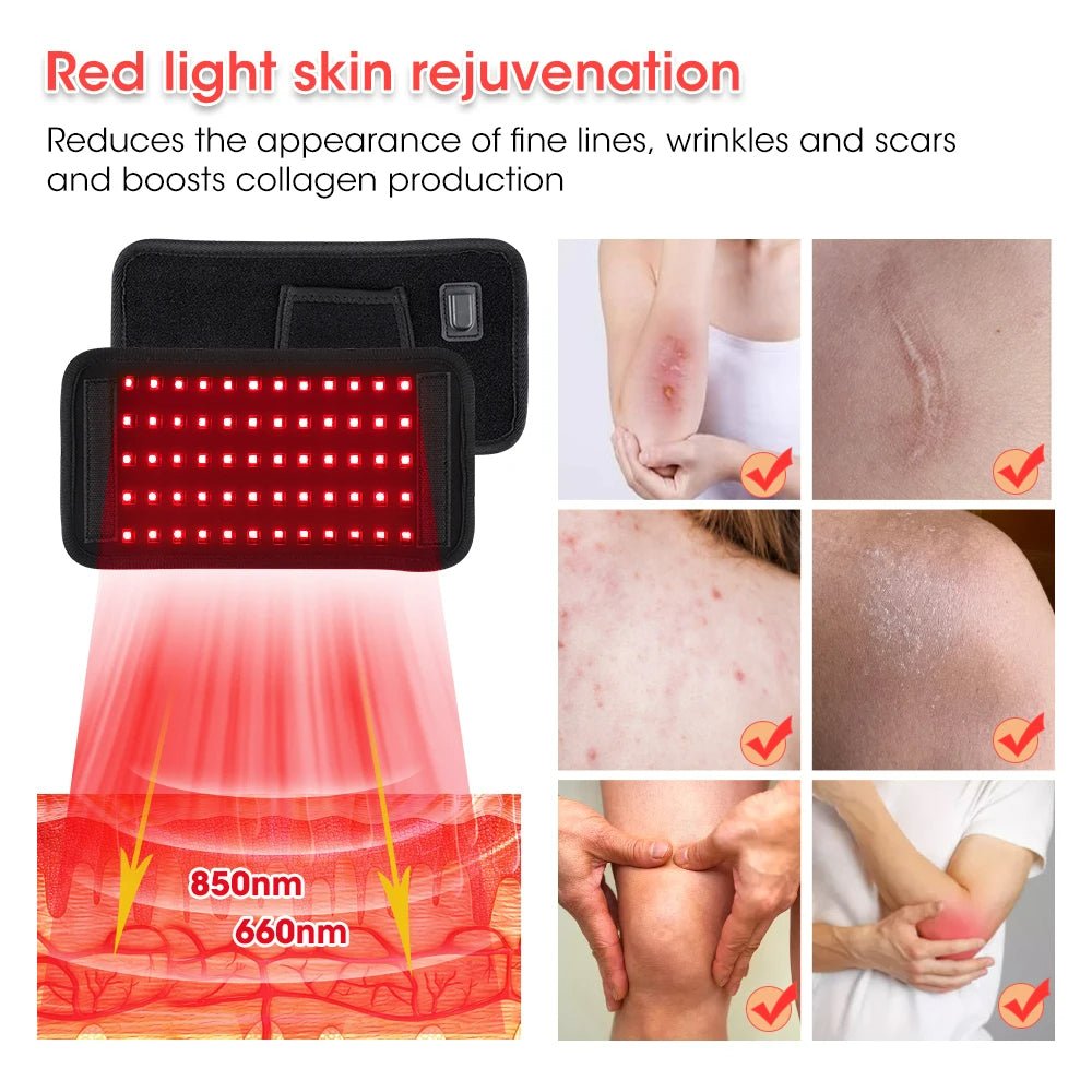 Red LED Light Therapy Belt For Body Slimming And Pain Relief