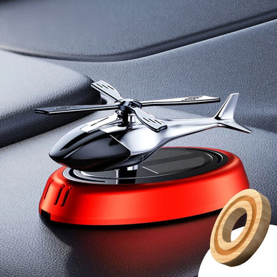 Solar-Powered Car Air Freshener Rotating Helicopter Aroma Diffuser