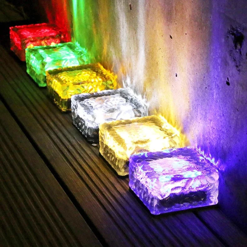 RGB LED Ice Brick Lights Waterproof Outdoor Paver Lamps Stunning Glow