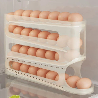 Refrigerator Egg Organizer Large Capacity 4 Tier Fridge Holder