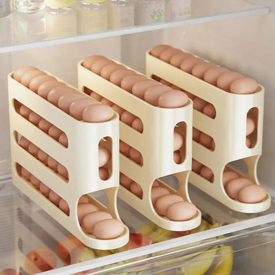 Refrigerator Egg Organizer Large Capacity 4 Tier Fridge Holder