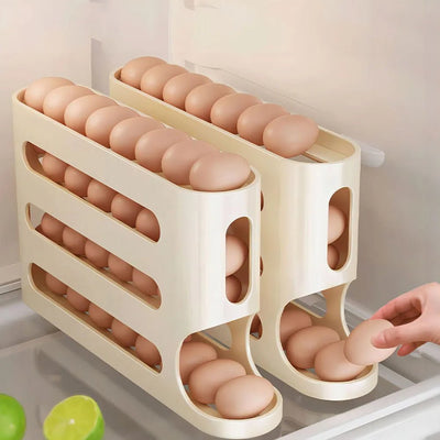 Refrigerator Egg Organizer Large Capacity 4 Tier Fridge Holder