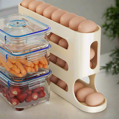 Refrigerator Egg Organizer Large Capacity 4 Tier Fridge Holder