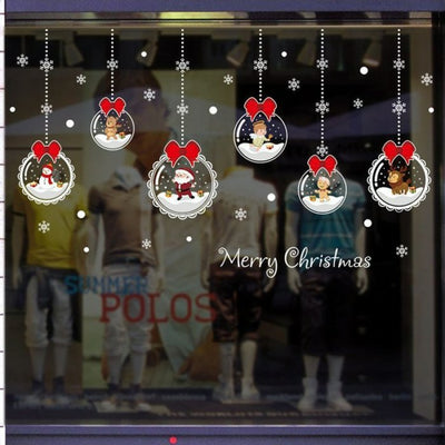 Removable Christmas Glass Stickers Decorative Self Adhesive Window Decals
