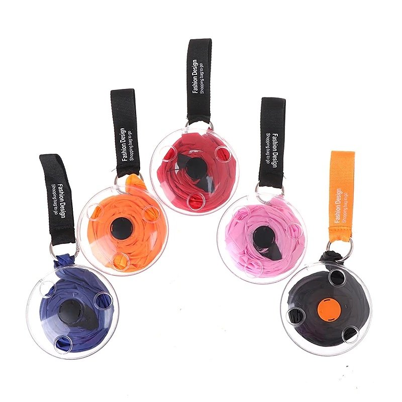 Retractable Shopping Bag Keychain Multifunctional Compact Storage Bag