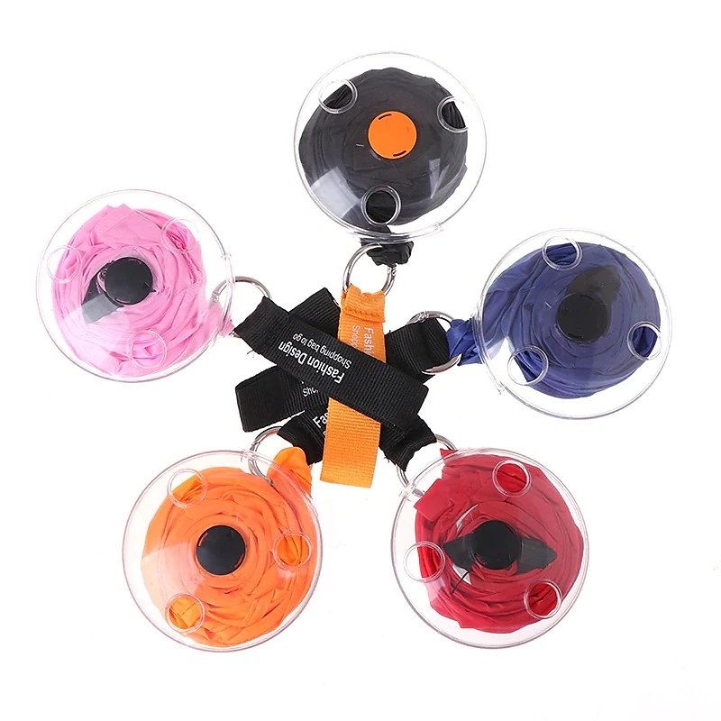 Retractable Shopping Bag Keychain Multifunctional Compact Storage Bag